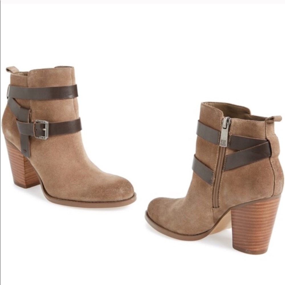 Ivanka Trump brown suede booties